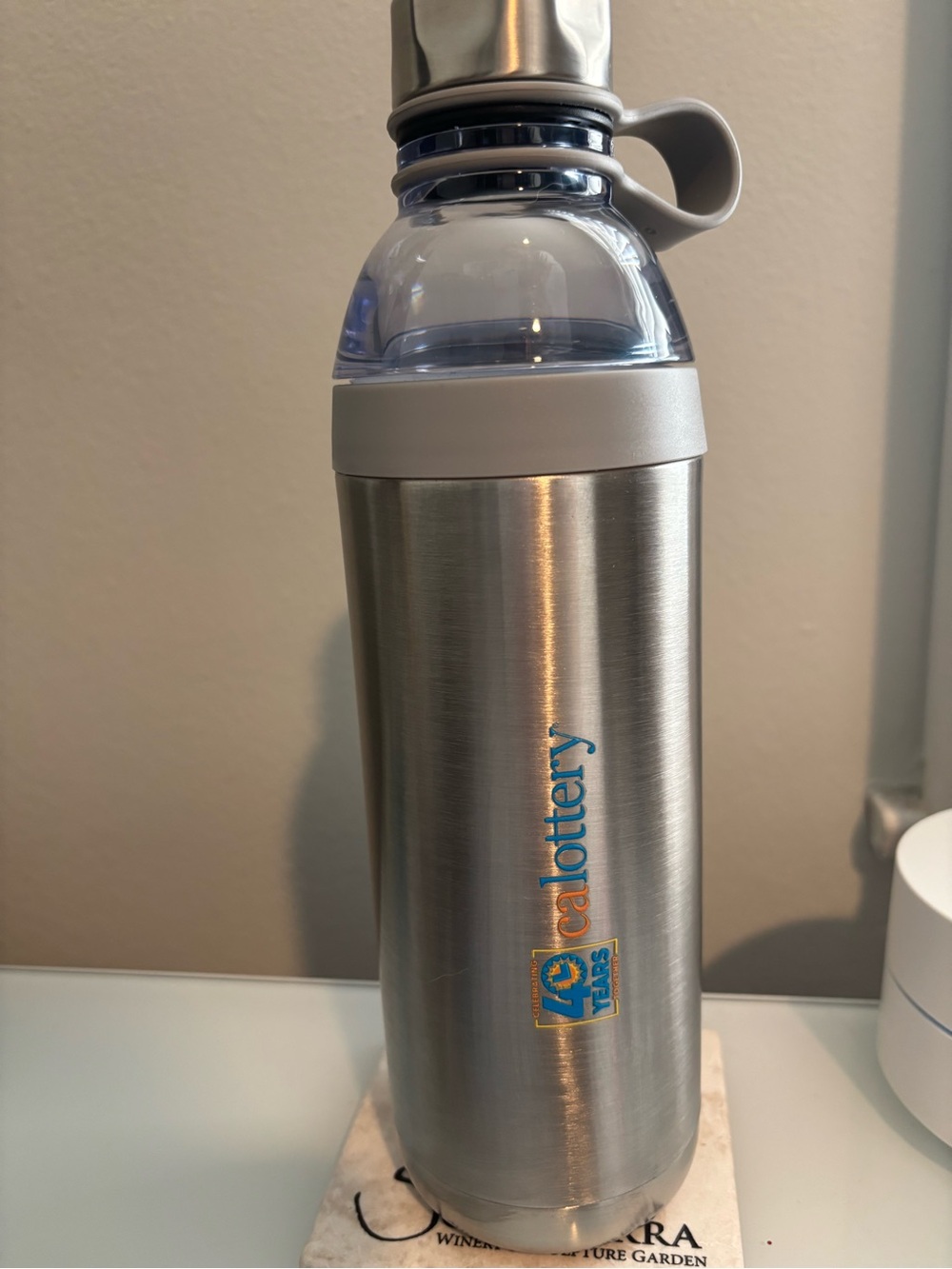 Calottery 40th anniversary Stainless Steel Insulated glass Water Bottle